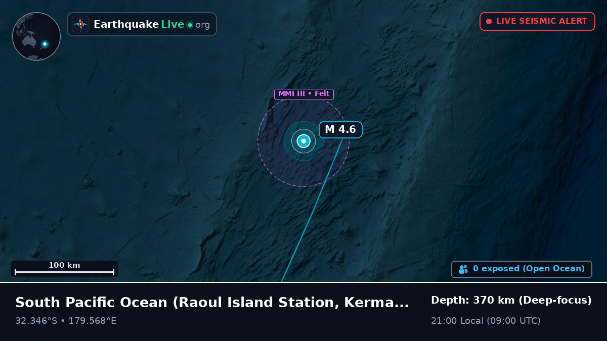 South Pacific Ocean (Kermadec Islands)