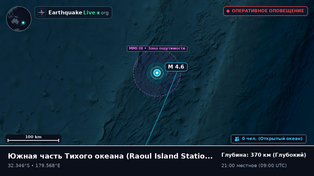 Южная часть Тихого океана (Kermadec Islands)
