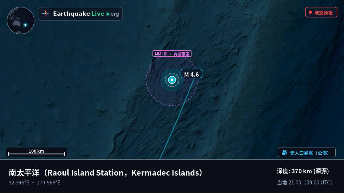 南太平洋 (Kermadec Islands)