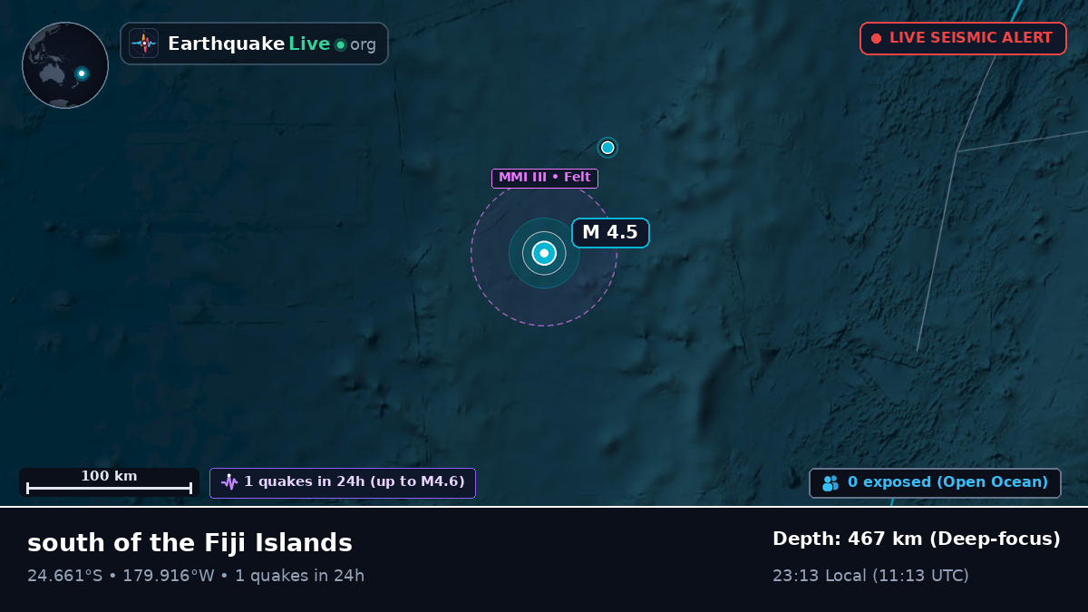 South Pacific Ocean (Kermadec Islands)