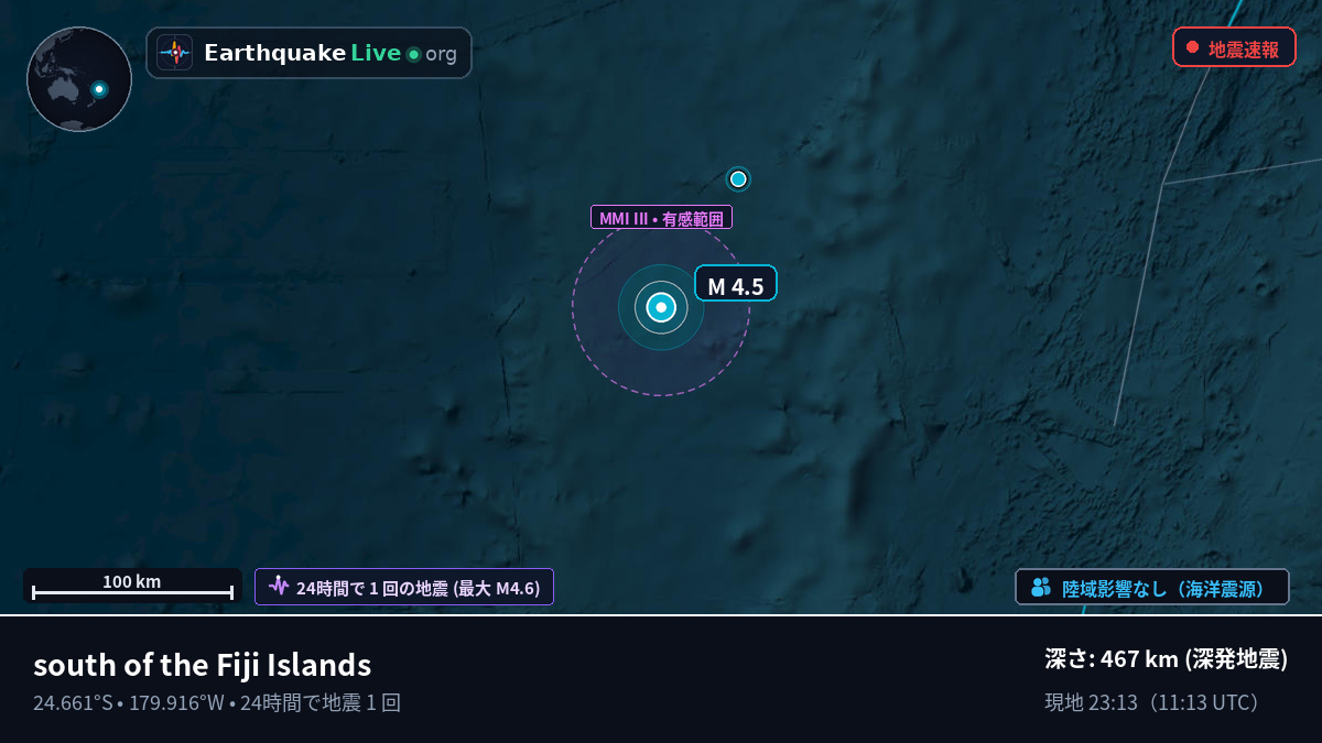 南太平洋 (Kermadec Islands)