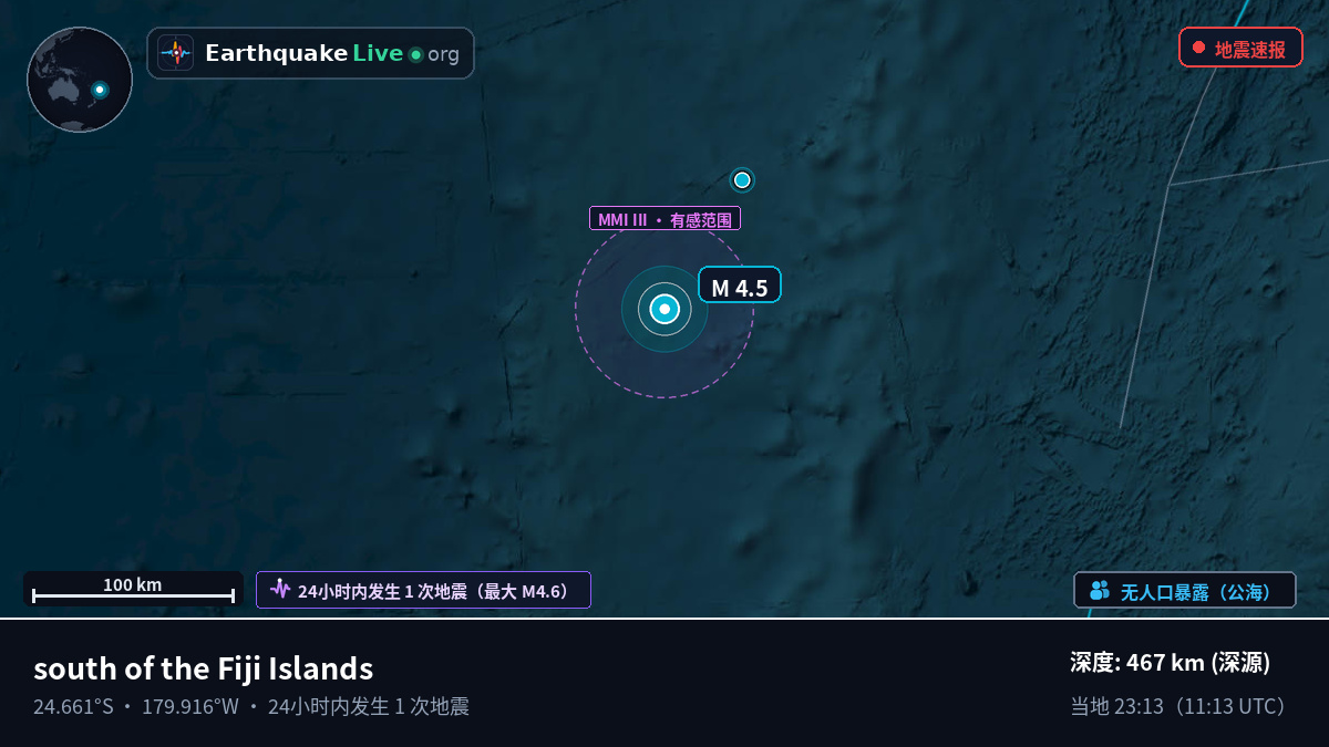 南太平洋 (Kermadec Islands)