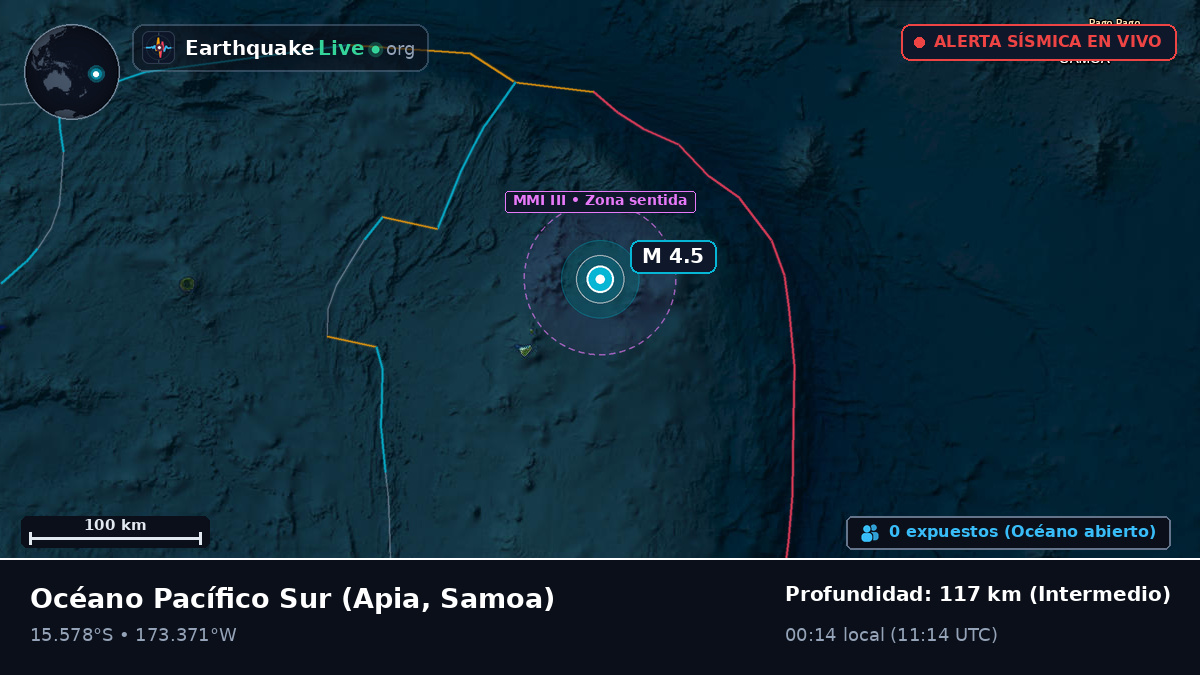 Océano Pacífico Sur (Samoa)