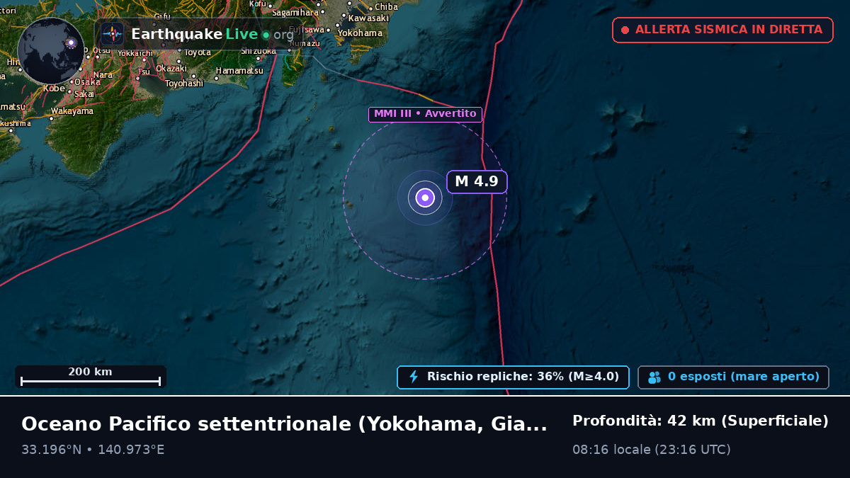 Oceano Pacifico settentrionale (Giappone)