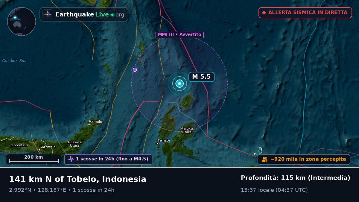 Oceano Pacifico settentrionale (Indonesia)