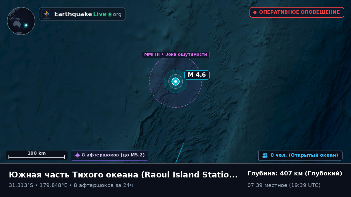 Южная часть Тихого океана (Kermadec Islands)