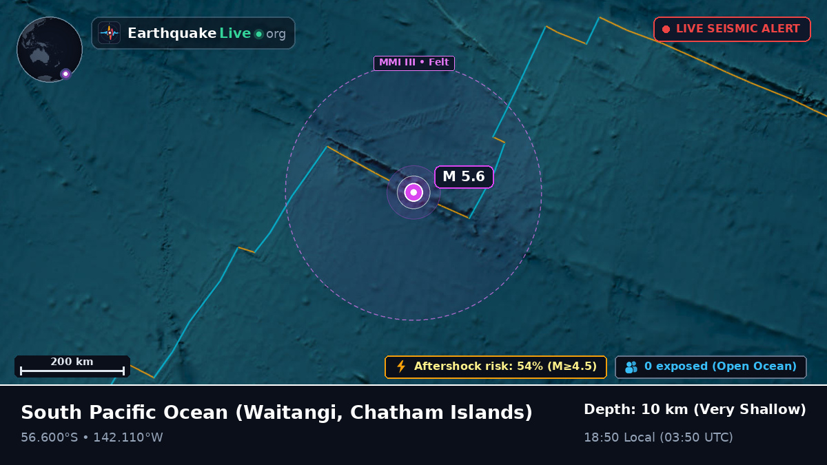 South Pacific Ocean (Chatham Islands)