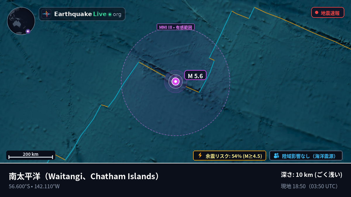 南太平洋 (Chatham Islands)