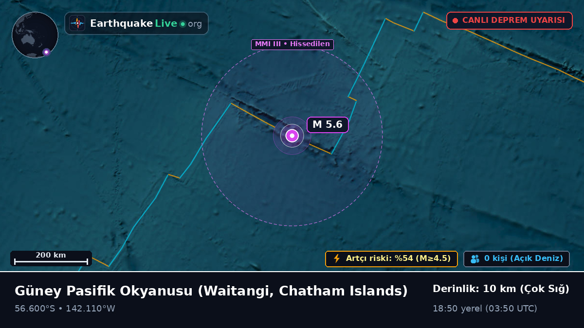 Güney Pasifik Okyanusu (Chatham Islands)