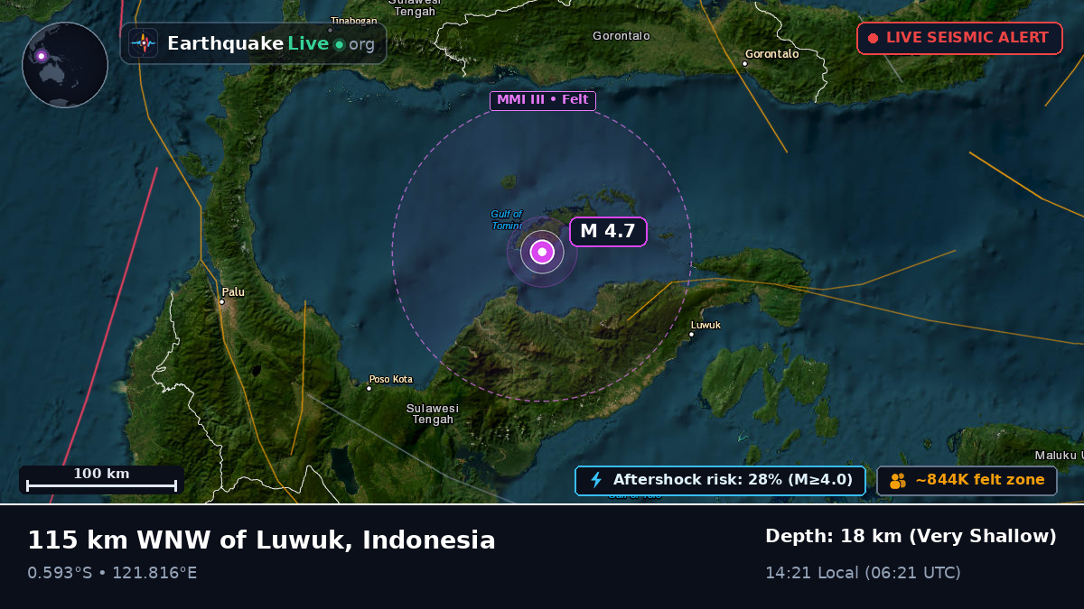 Off the coast of Gorontalo, Indonesia