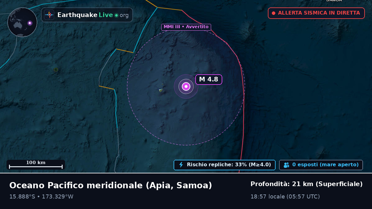 Oceano Pacifico meridionale (Samoa)