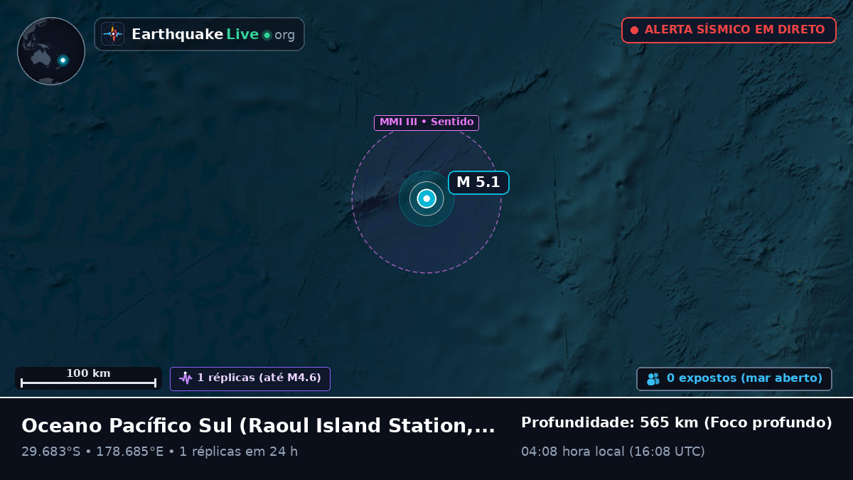 Oceano Pacífico Sul (Kermadec Islands)
