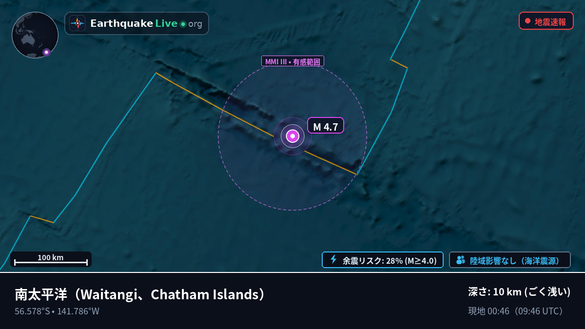 南太平洋 (Chatham Islands)