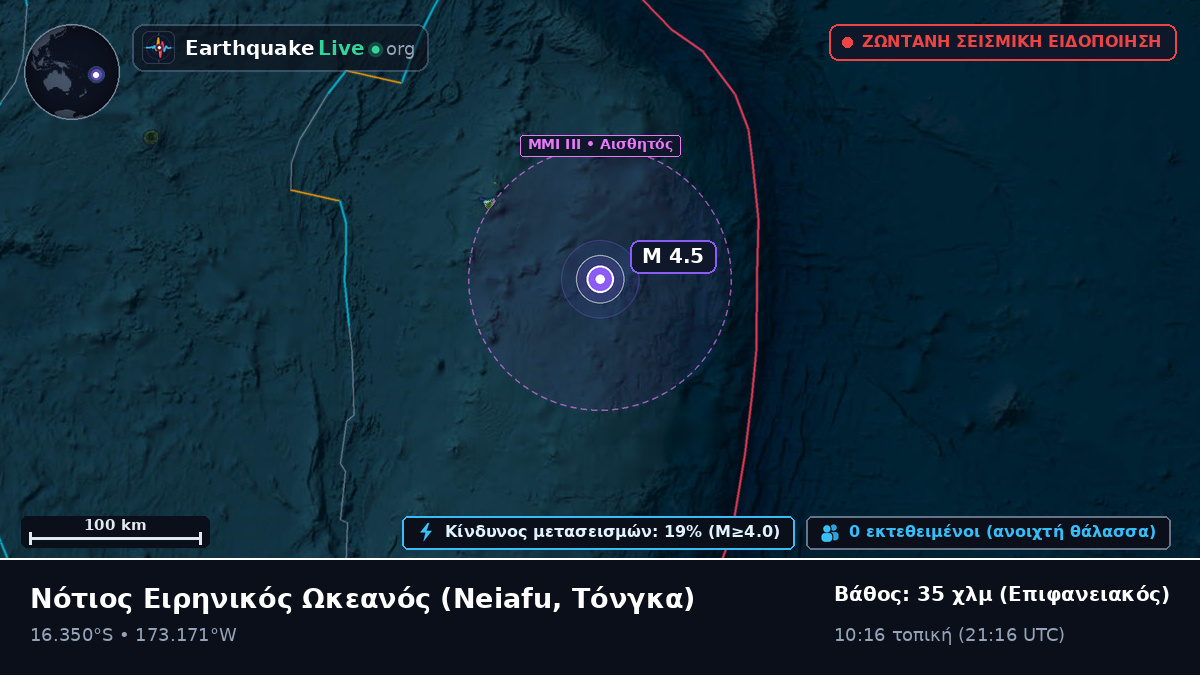 Νότιος Ειρηνικός Ωκεανός (Τόνγκα)