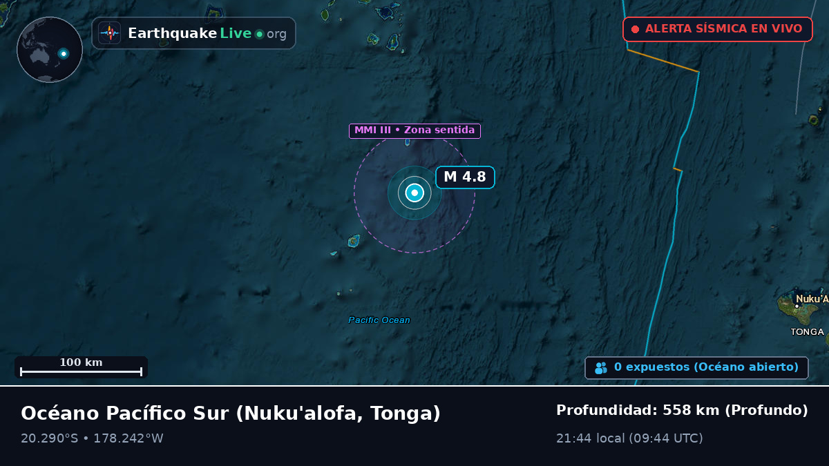 Océano Pacífico Sur (Tonga)