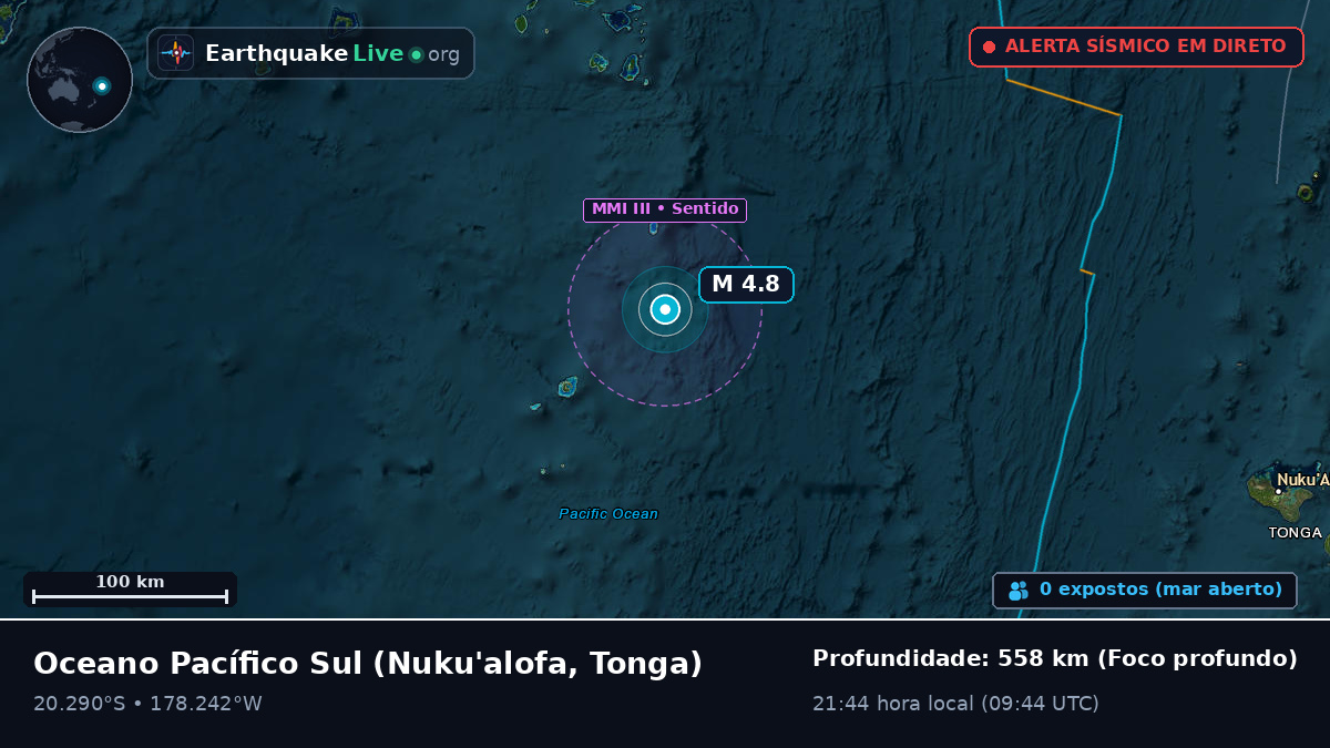 Oceano Pacífico Sul (Tonga)