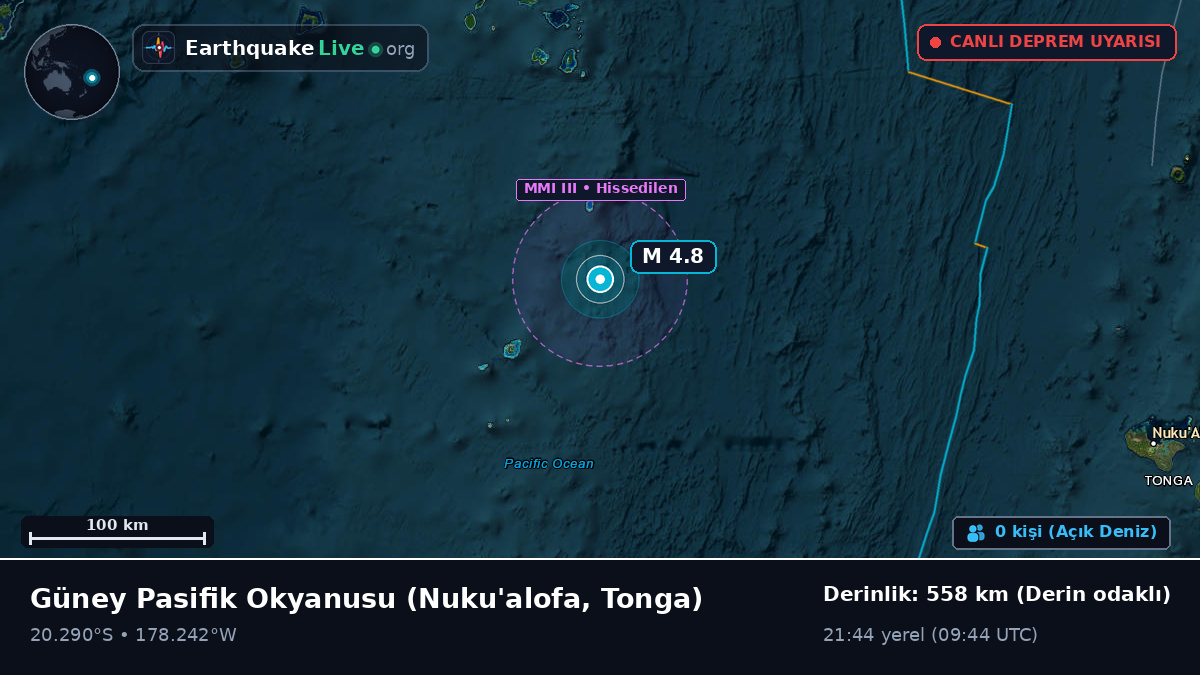Güney Pasifik Okyanusu (Tonga)