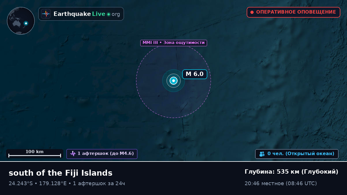 Южная часть Тихого океана (Kermadec Islands)