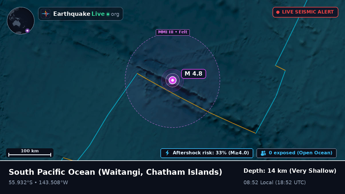 South Pacific Ocean (Chatham Islands)