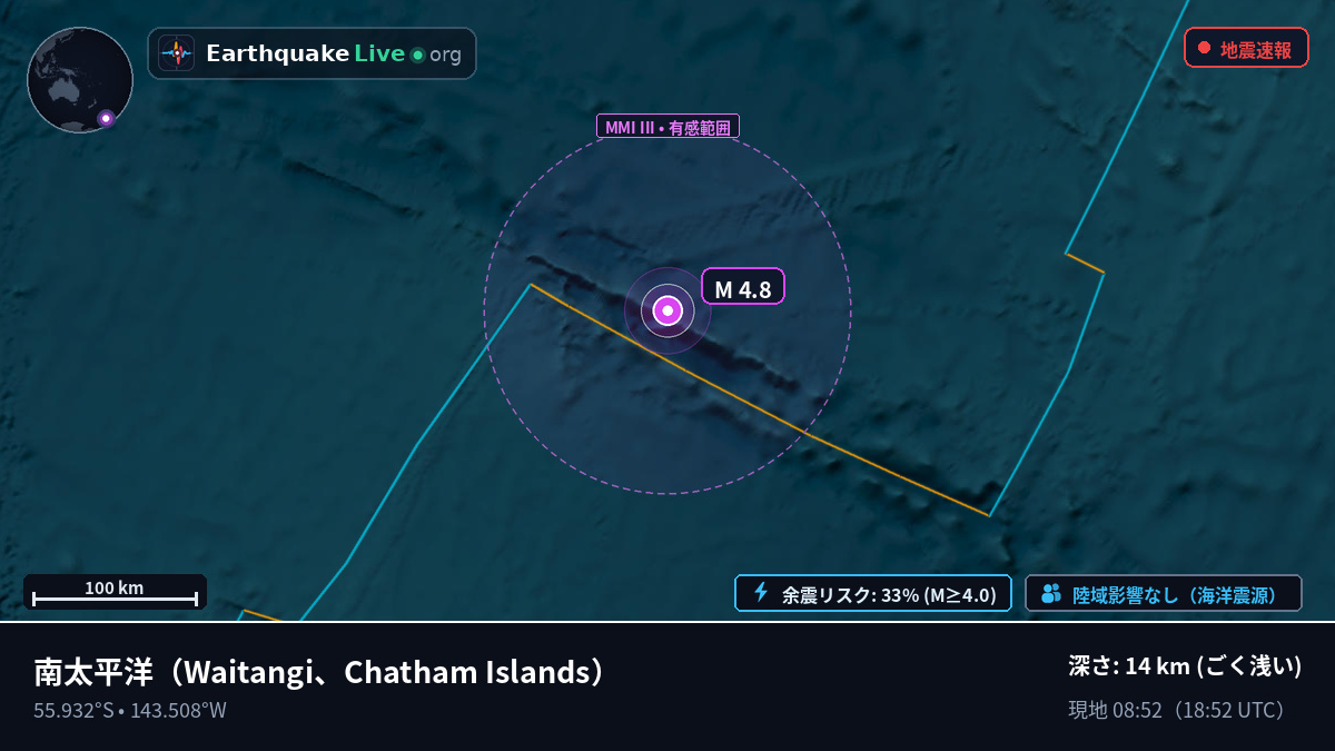 南太平洋 (Chatham Islands)