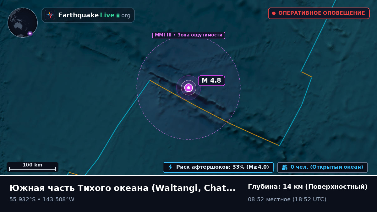 Южная часть Тихого океана (Chatham Islands)