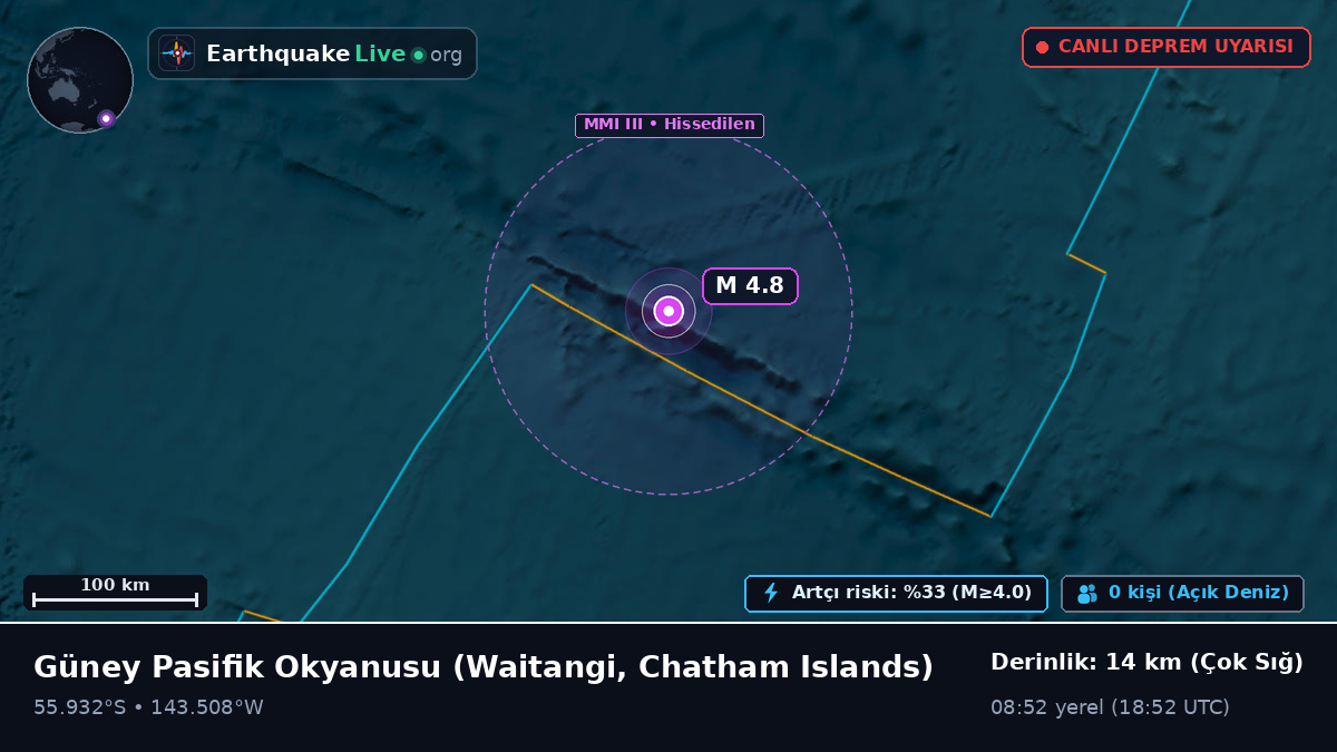 Güney Pasifik Okyanusu (Chatham Islands)