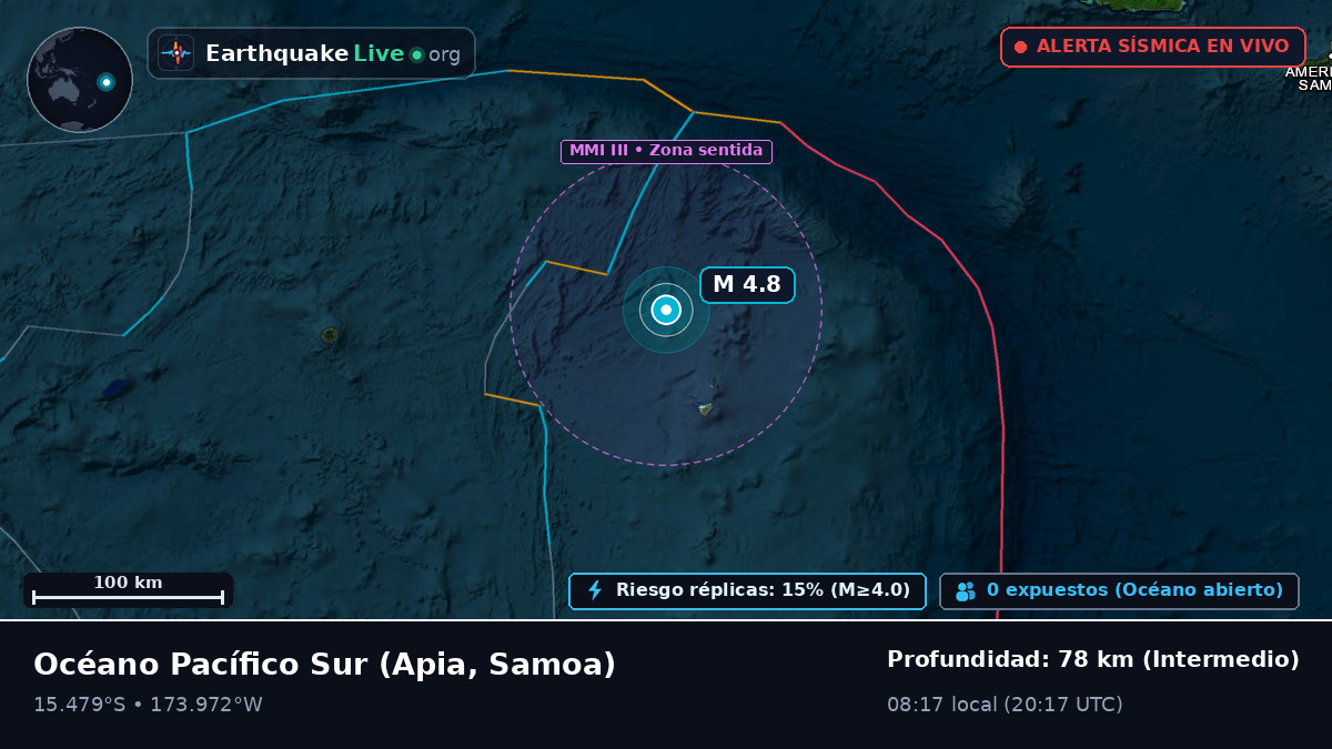 Océano Pacífico Sur (Samoa)