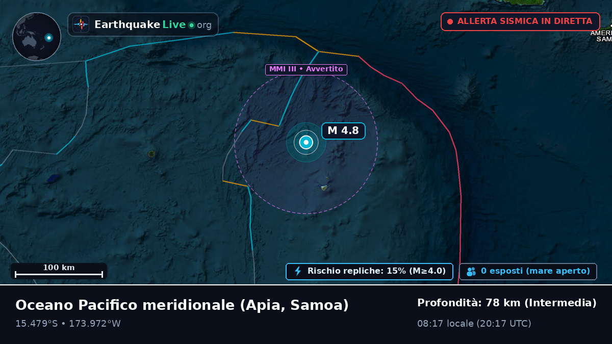 Oceano Pacifico meridionale (Samoa)