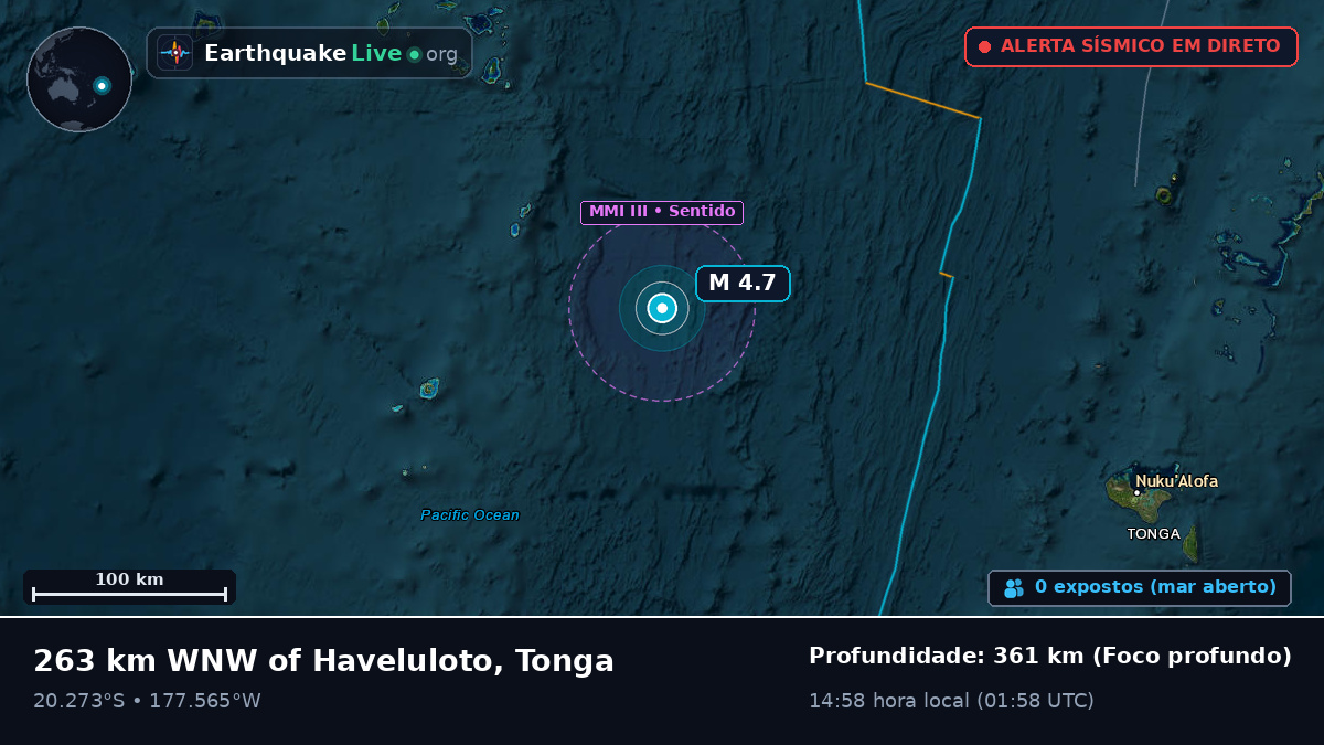 Oceano Pacífico Sul (Tonga)