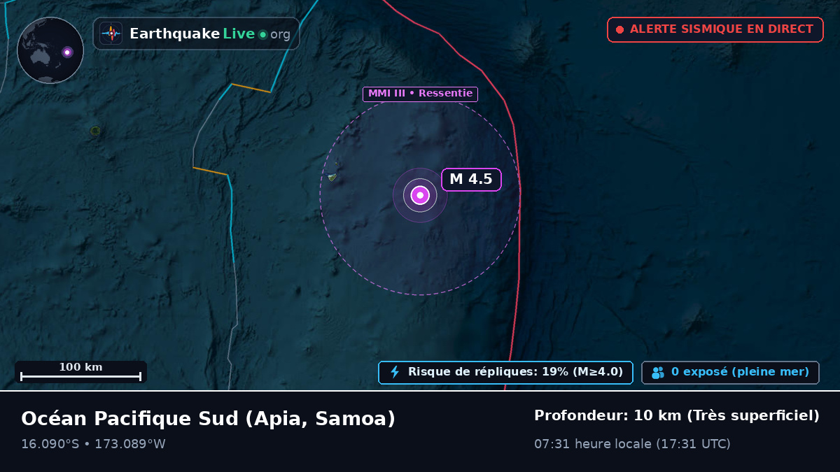 Océan Pacifique Sud (Samoa)