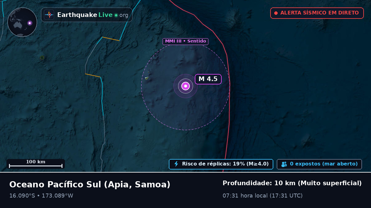 Oceano Pacífico Sul (Samoa)