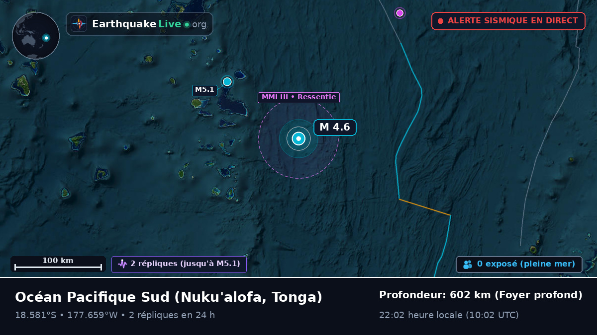 Océan Pacifique Sud (Tonga)
