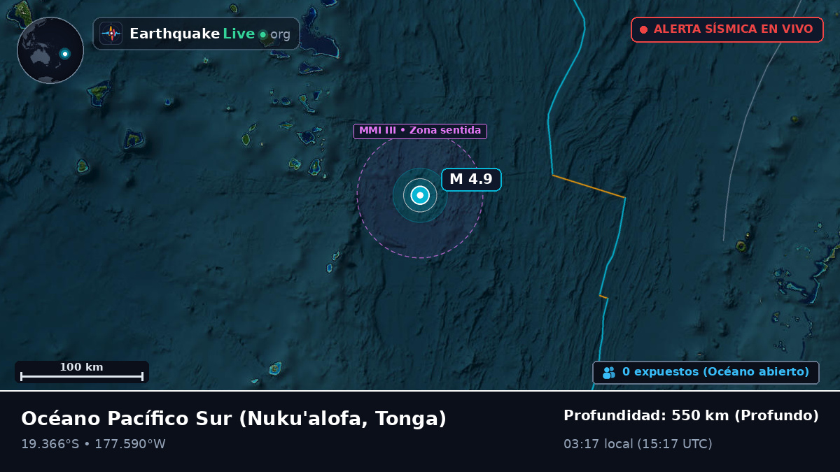 Océano Pacífico Sur (Tonga)