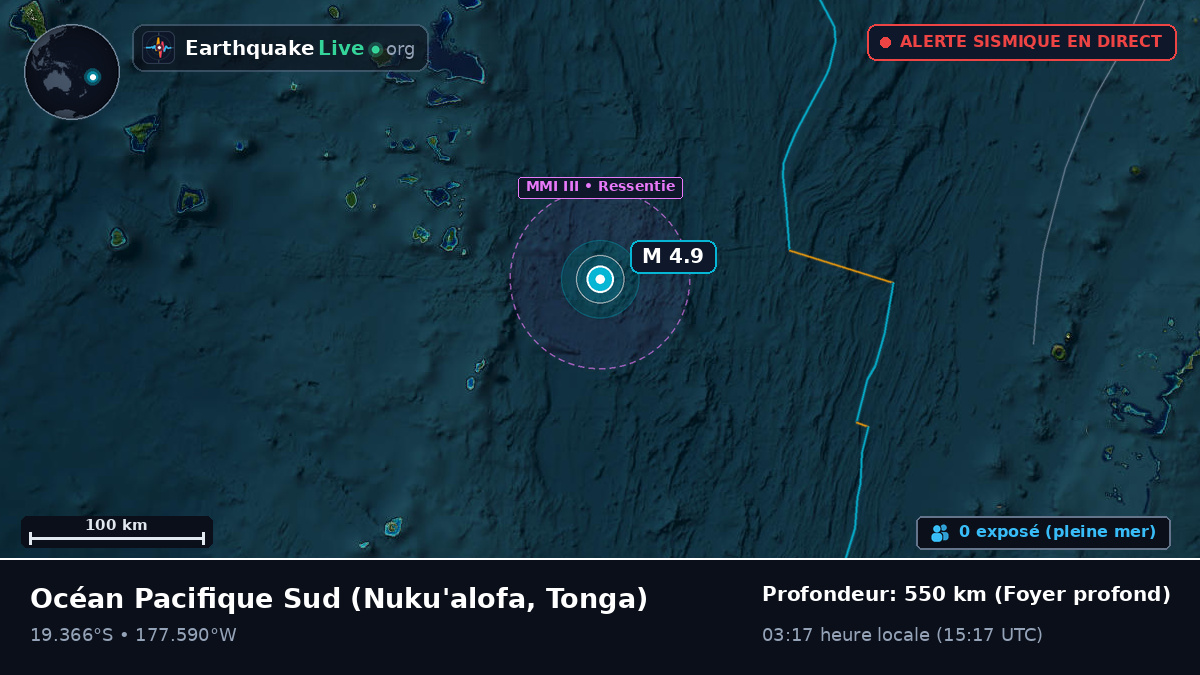 Océan Pacifique Sud (Tonga)