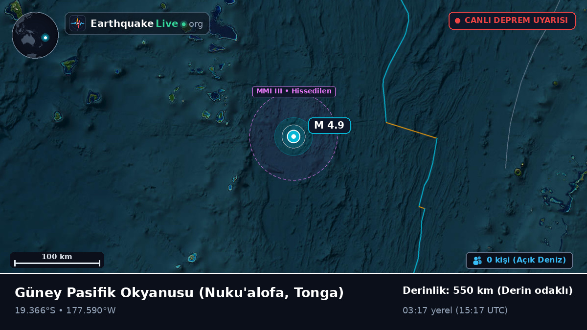 Güney Pasifik Okyanusu (Tonga)