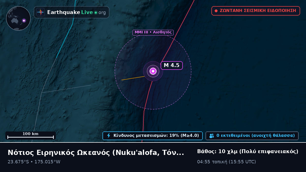 Νότιος Ειρηνικός Ωκεανός (Τόνγκα)