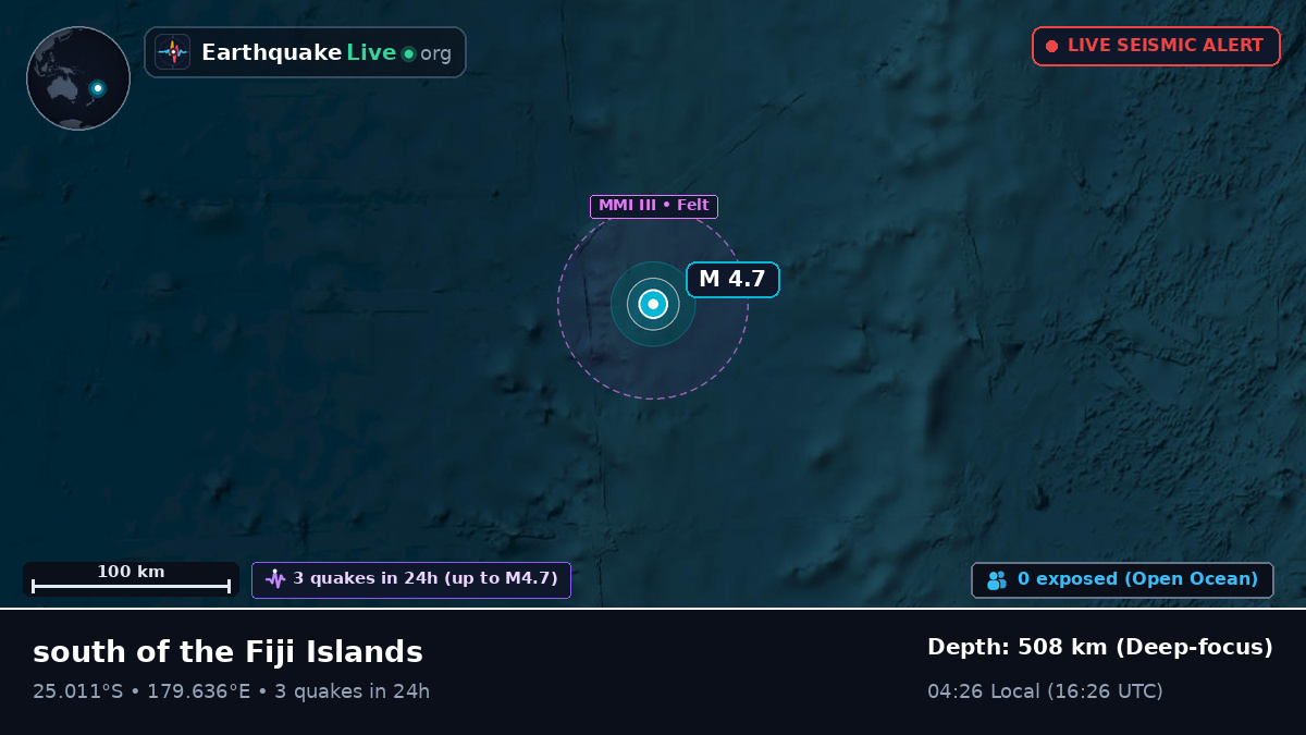 South Pacific Ocean (Kermadec Islands)