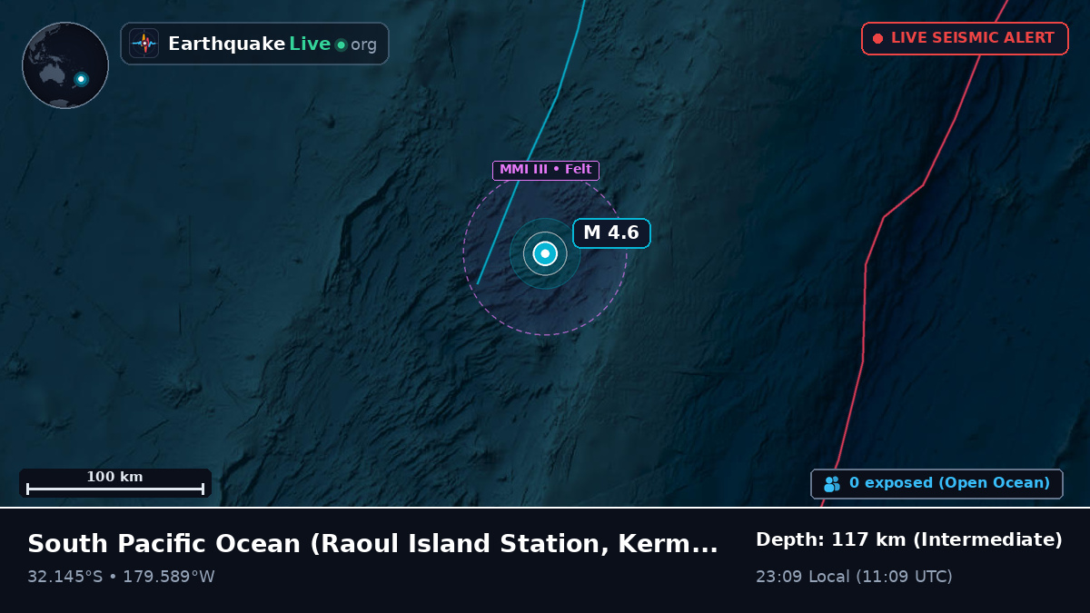 South Pacific Ocean (Kermadec Islands)