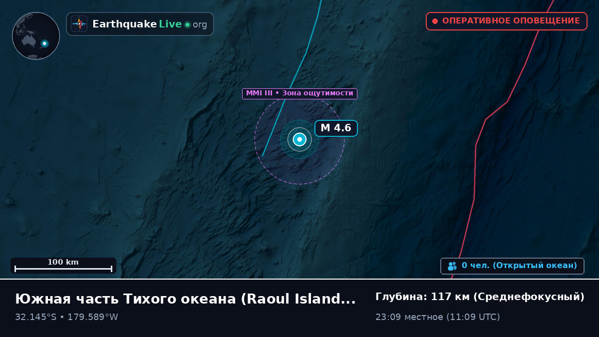 Южная часть Тихого океана (Kermadec Islands)