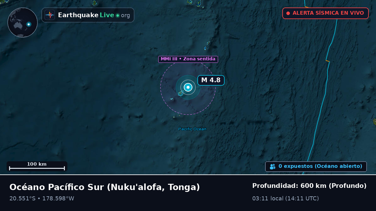 Océano Pacífico Sur (Tonga)