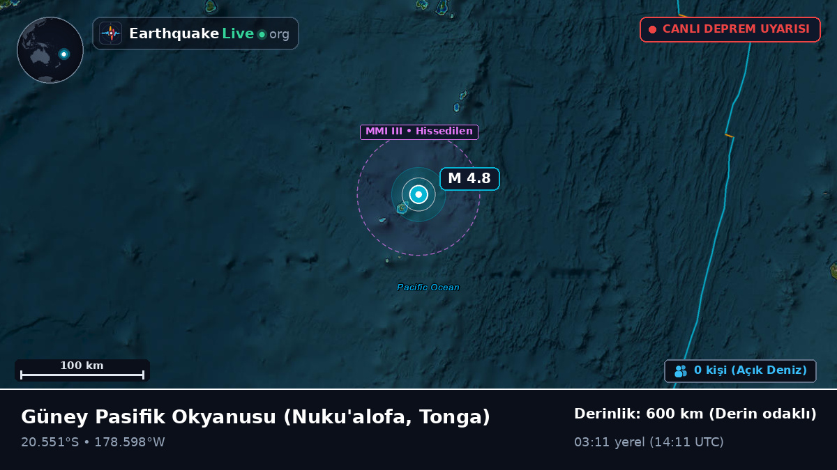 Güney Pasifik Okyanusu (Tonga)