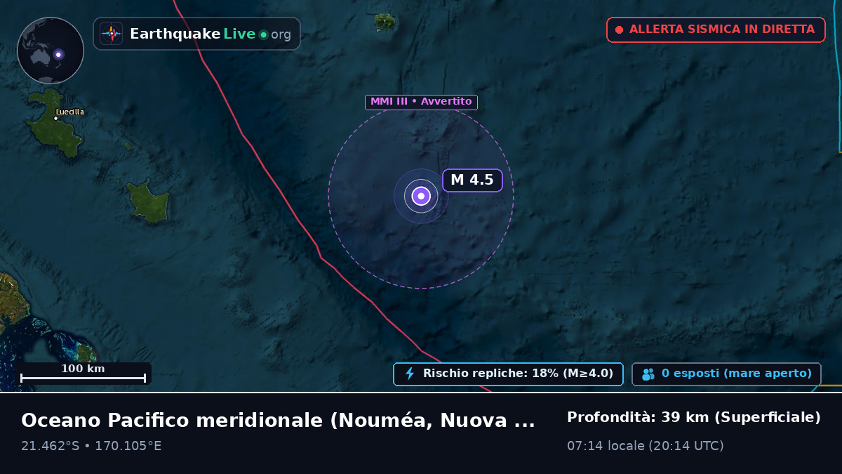 Oceano Pacifico meridionale (Nuova Caledonia)