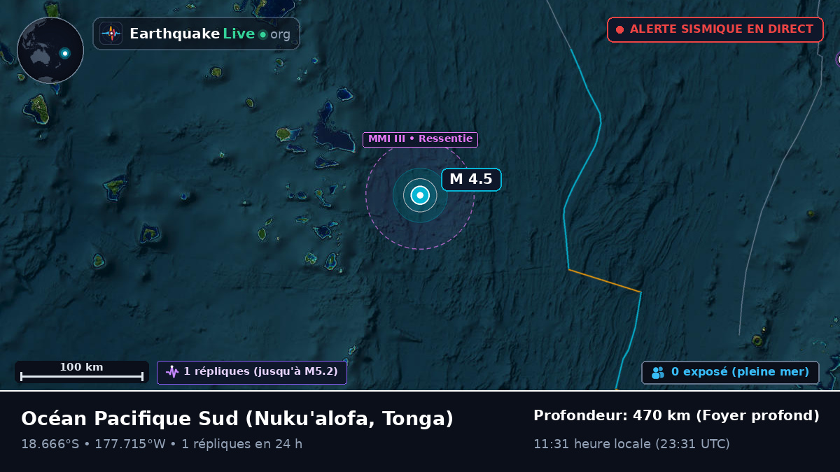 Océan Pacifique Sud (Tonga)