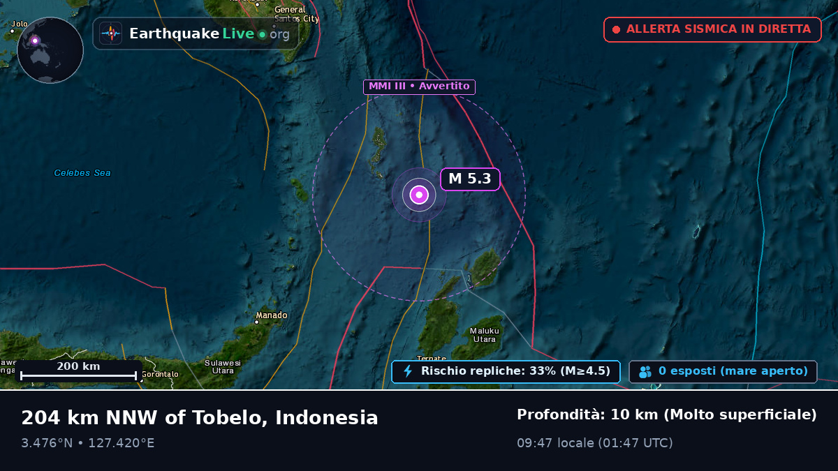 Oceano Pacifico settentrionale (Indonesia)