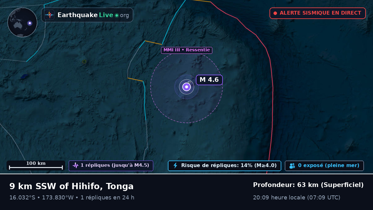 Océan Pacifique Sud (Tonga)