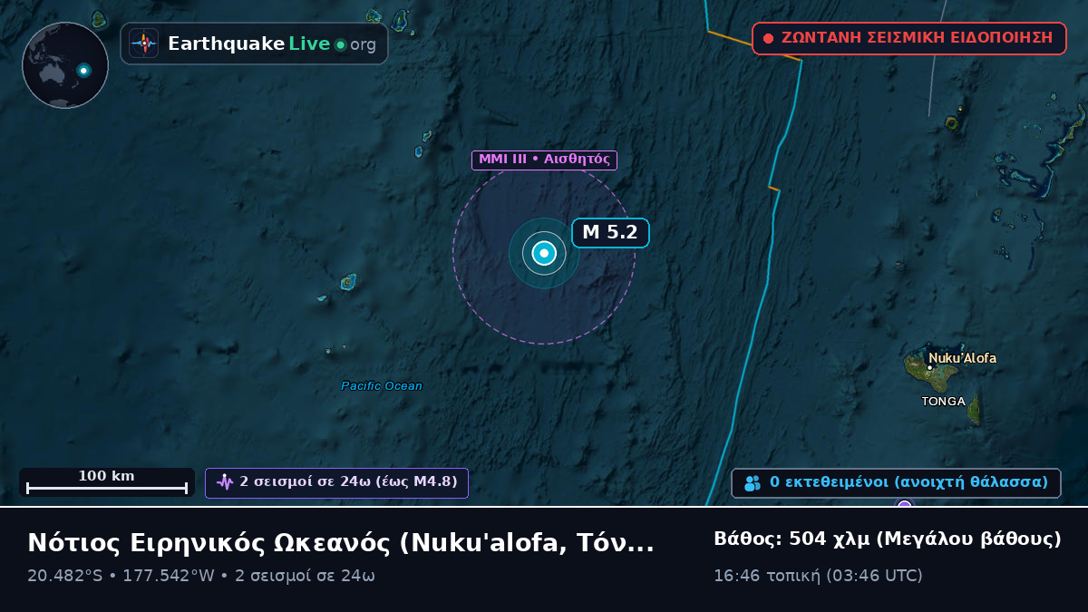 Νότιος Ειρηνικός Ωκεανός (Τόνγκα)
