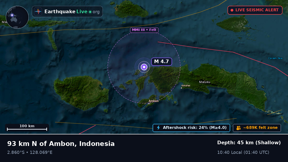Off the coast of Ambon, Indonesia