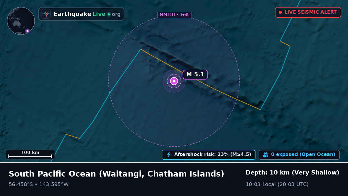 South Pacific Ocean (Chatham Islands)