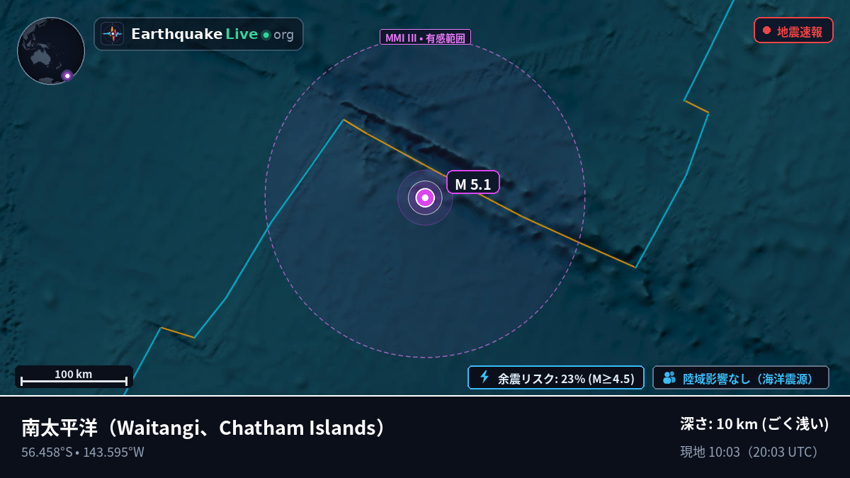 南太平洋 (Chatham Islands)