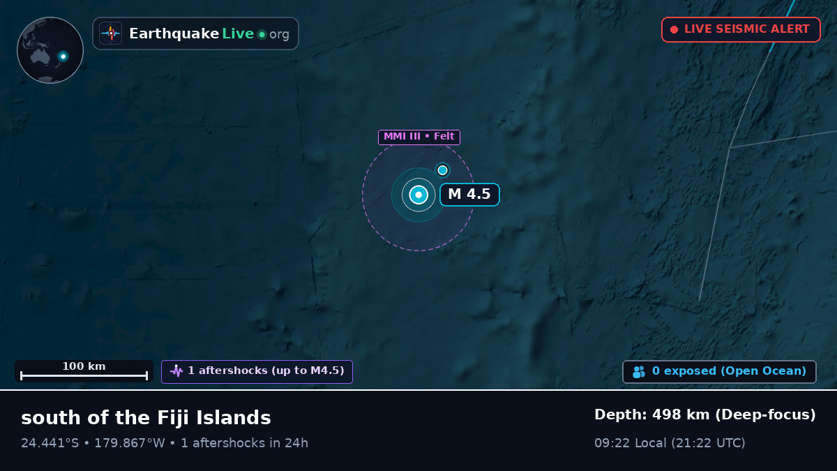 South Pacific Ocean (Kermadec Islands)